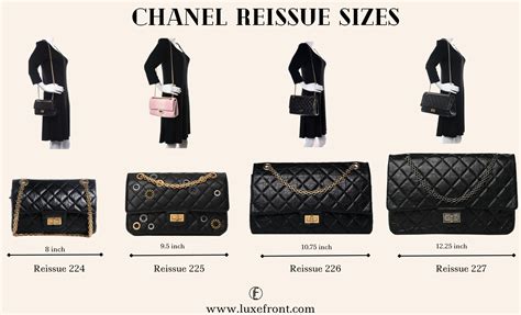 chanel reissue sizes.